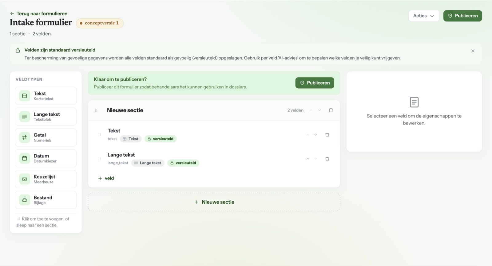 Template builder in Traucare